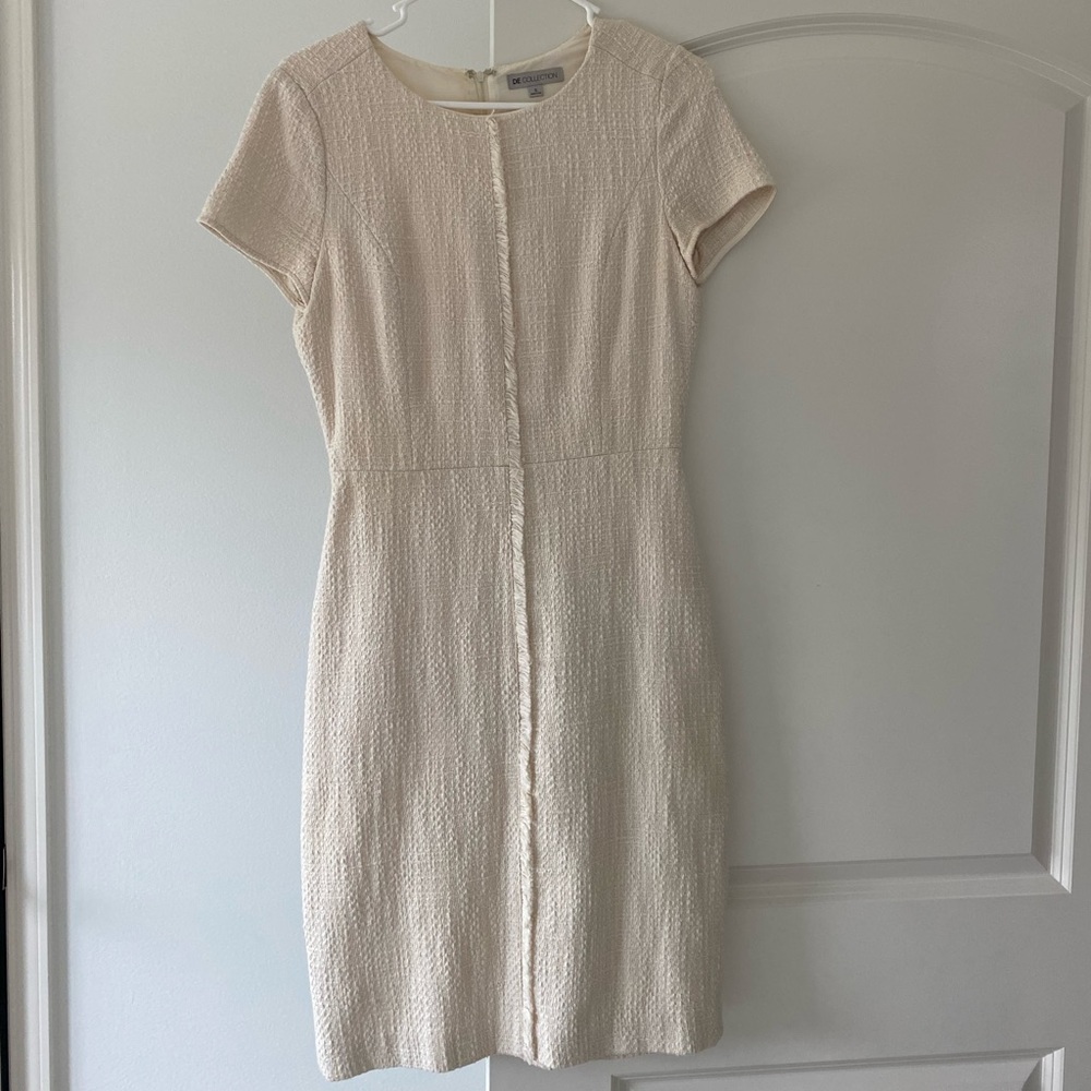 Downeast Basics Elegant Cream Straight Dress